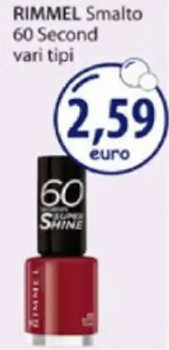 Acqua & Sapone RIMMEL Smalto 60 Second vari tipi offerta