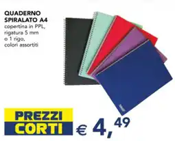 Esselunga Quaderno spiralato A4 offerta