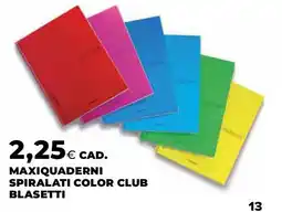 Extracoop Maxiquaderni spiralati color club BLASETTI offerta