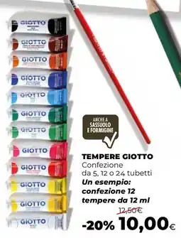 Extracoop TEMPERE GIOTTO Confezione da tubetti Un esempio: tempere da offerta