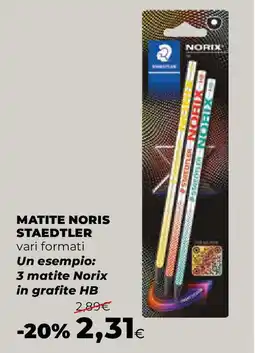 Extracoop MATITE NORIS STAEDTLER vari formati Un esempio: 3 matite Norix in grafite HB offerta
