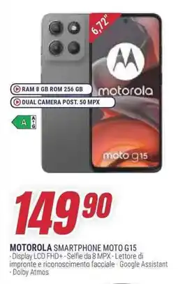 Trony MOTOROLA SMARTPHONE MOTO G15 offerta