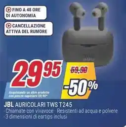 Trony JBL AURICOLARI TWS T245 offerta