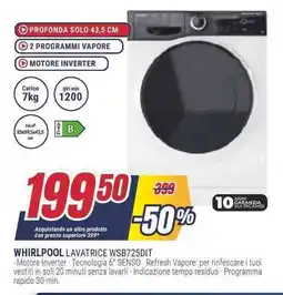 Trony WHIRLPOOL LAVATRICE WSB725DIT offerta