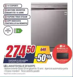 Trony LG LAVASTOVIGLIE DF365FPS offerta