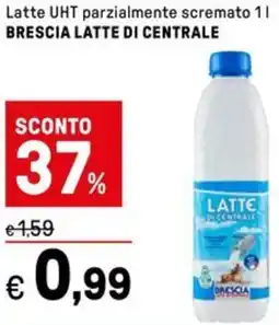 Iper La Grande Latte UHT parzialmente scremato BRESCIA LATTE DI CENTRALE offerta