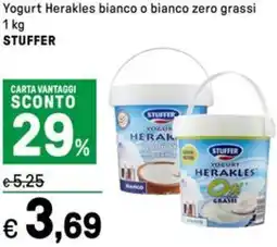 Iper La Grande Yogurt Herakles bianco o bianco zero grassi1 kg STUFFER offerta