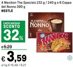 Iper La Grande 4 Maxibon The Specials o 6 Coppa del Nonno NESTLÉ offerta