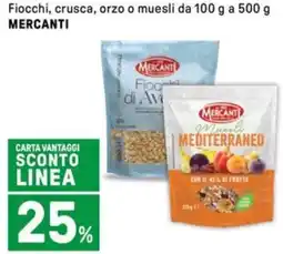 Iper La Grande Fiocchi, crusca, orzo o muesli MERCANTI offerta