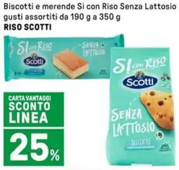 Iper La Grande Biscotti e merende Si con Riso Senza Lattosio gusti assortiti da RISO SCOTTI offerta