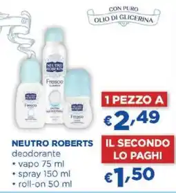 Acqua & Sapone NEUTRO ROBERTS Deodorante offerta