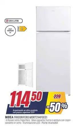 Trony MIDEA FRIGORIFERO MDRT294FGE01 offerta