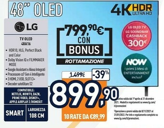 Unieuro Tv oled 48a16 offerta