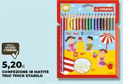 Extracoop Confezione 18 matite trio thick stabilo offerta