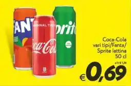 Iper Super Conveniente Coca-Cola vari tipi/Fanta/ Sprite lattina offerta