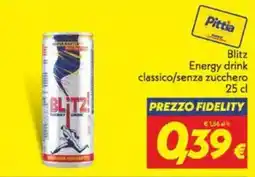 Iper Super Conveniente Blitz Energy drink classico/senza zucchero offerta