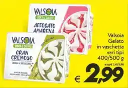Iper Super Conveniente Valsoia Gelato in vaschetta vari tipi offerta