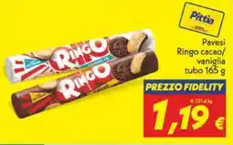Iper Super Conveniente Pavesi Ringo cacao/ vaniglia tubo offerta