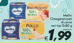 Iper Super Conveniente Mellin Omogeneizzati di carne vari tipi offerta
