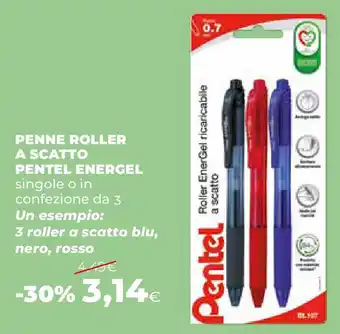 Extracoop Penne roller a scatto pentel energel offerta