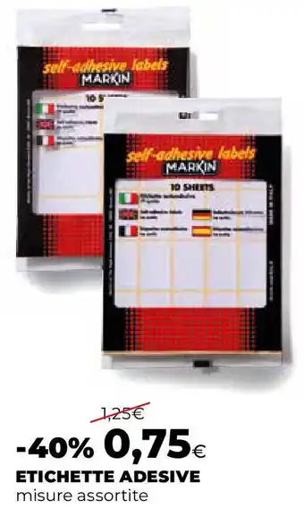 Extracoop Etichette adesive MARKIN offerta