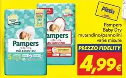 Iper Super Conveniente Pampers Baby Dry mutandino/pannolini varie misure offerta