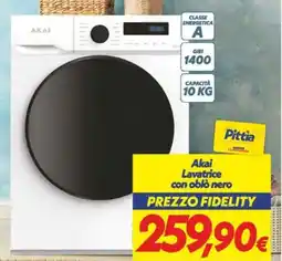 Iper Super Conveniente Akai Lavatrice con oblò nero offerta