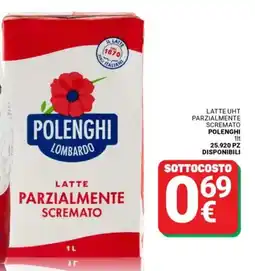 Supermercati Gulliver Latte uht parzialmente scremato POLENGHI offerta