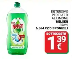 Supermercati Gulliver Detersivo per piatti al limone NELSEN offerta