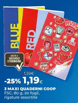 Extracoop 3 maxi quaderni COOP offerta