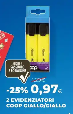 Extracoop 2 evidenziatori coop giallo/giallo offerta