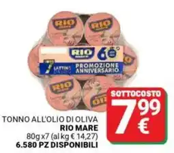 Supermercati Gulliver Tonno all'olio di oliva RIO MARE offerta
