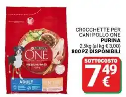 Supermercati Gulliver Crocchette per cani pollo one PURINA offerta