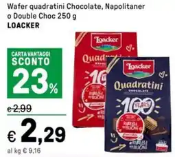 Iper La Grande Wafer quadratini Chocolate, Napolitaner o Double Choc LOACKER offerta