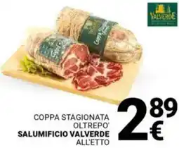 Supermercati Gulliver Coppa stagionata oltrepo SALUMIFICIO VALVERDE offerta