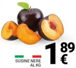 Supermercati Gulliver Susine nere offerta