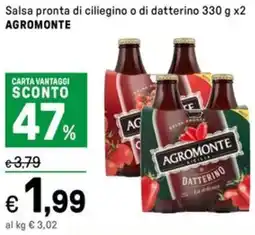 Iper La Grande Salsa pronta di ciliegino o di datterino AGROMONTE offerta
