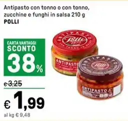 Iper La Grande Antipasto con tonno o con tonno, zucchine e funghi in salsa POLLI offerta