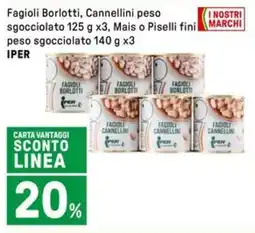 Iper La Grande Fagioli Borlotti, Cannellini peso IPER offerta