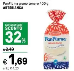Iper La Grande PanPiuma grano tenero ARTEBIANCA offerta