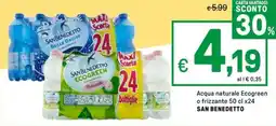 Iper La Grande Acqua naturale Ecogreen o frizzante SAN BENEDETTO offerta