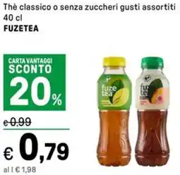 Iper La Grande Thè classico o senza zuccheri gusti assortiti FUZETEA offerta
