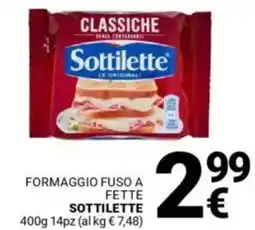Supermercati Gulliver Formaggio fuso a fette SOTTILETTE offerta