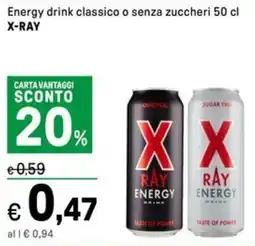 Iper La Grande Energy drink classico o senza zuccheri X-RAY offerta