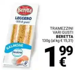 Supermercati Gulliver Tramezzini vari gusti BERETTA offerta