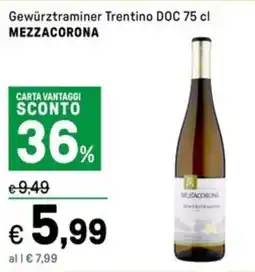 Iper La Grande Gewürztraminer Trentino DOC MEZZACORONA offerta