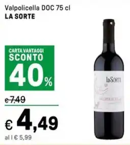 Iper La Grande Valpolicella DOC LA SORTE offerta