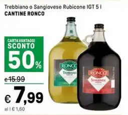 Iper La Grande Trebbiano o Sangiovese Rubicone IGT CANTINE RONCO offerta
