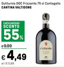 Iper La Grande Gutturnio DOC Frizzante Cantagallo CANTINA VALTIDONE offerta