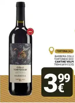 Supermercati Gulliver Barbera colli tortonesi doc cantine volpi offerta